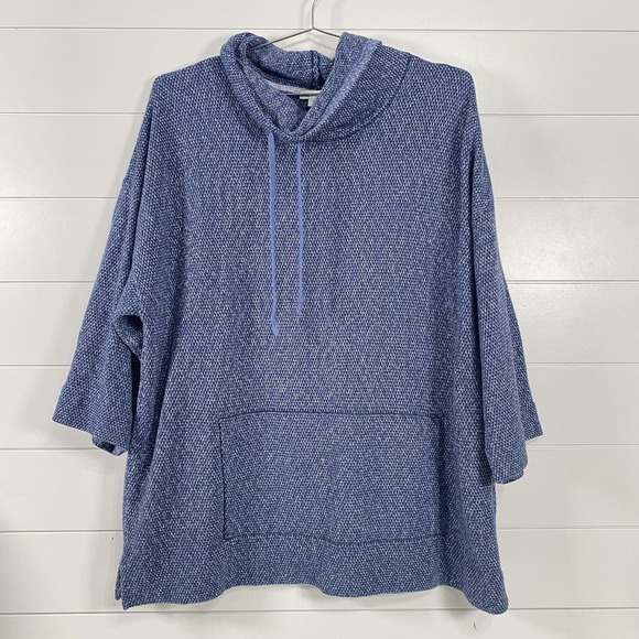 Pure Jill Pullover Sweater Womens Large Tunic Soft Knit Kangaroo Pocket Comfy - Picture 1 of 13